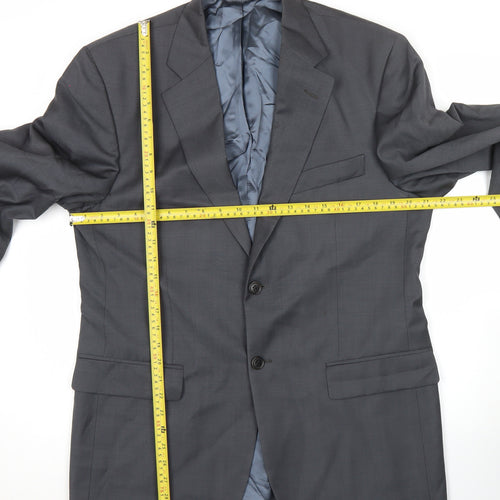 Marks and Spencer Men’s Grey Wool Blazer Jacket 40” Chest Regular Fit
