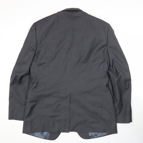 Marks and Spencer Men’s Grey Wool Blazer Jacket 40” Chest Regular Fit