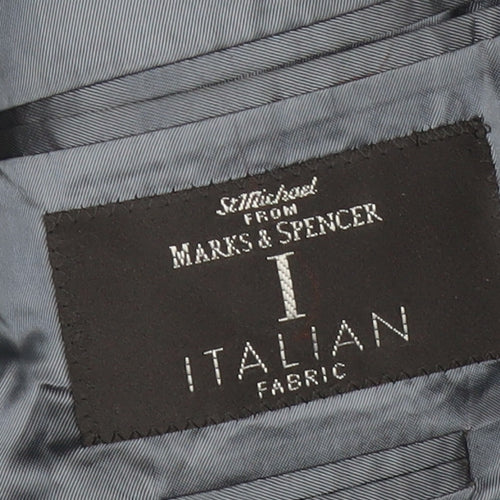 Marks and Spencer Men’s Grey Wool Blazer Jacket 40” Chest Regular Fit