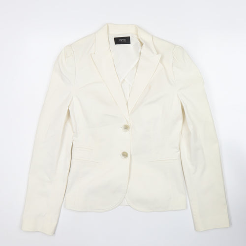 Esprit Women Ivory Slim Fit Suit Jacket UK 6 Notch Lapel