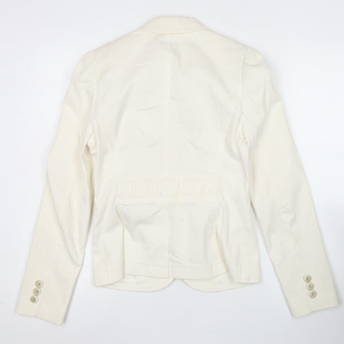 Esprit Women Ivory Slim Fit Suit Jacket UK 6 Notch Lapel