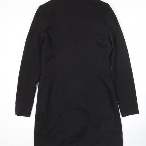 Missguided Womens Black Size 8 Double-Breasted Tuxedo Blazer Dress