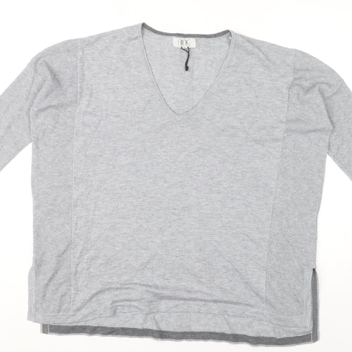 Nine by Savannah Miller Women’s Grey V-Neck Jumper Size 14