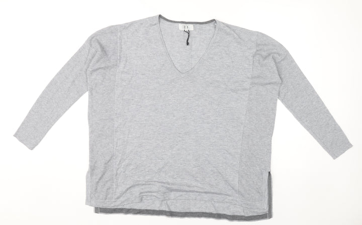 Nine by Savannah Miller Women’s Grey V-Neck Jumper Size 14