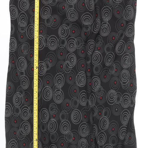 Classics Women’s Black Geometric Midi Shift Dress Size 24