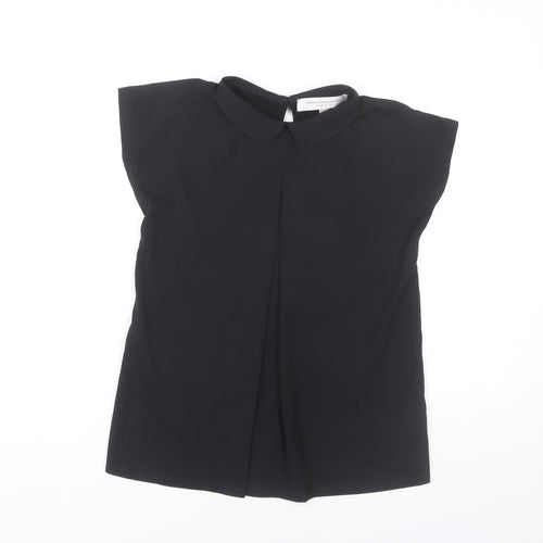 French Connection Womens Black XS Collared Sleeveless Blouse