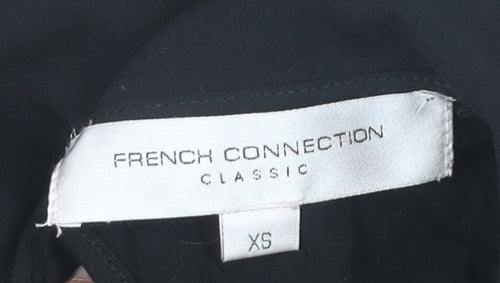 French Connection Womens Black XS Collared Sleeveless Blouse