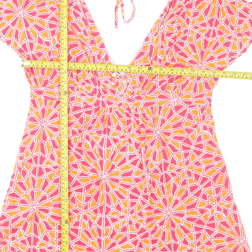 Marks and Spencer Women’s Pink Orange Geometric Mini Dress Size 12