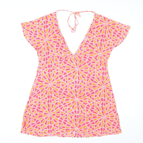 Marks and Spencer Women’s Pink Orange Geometric Mini Dress Size 12