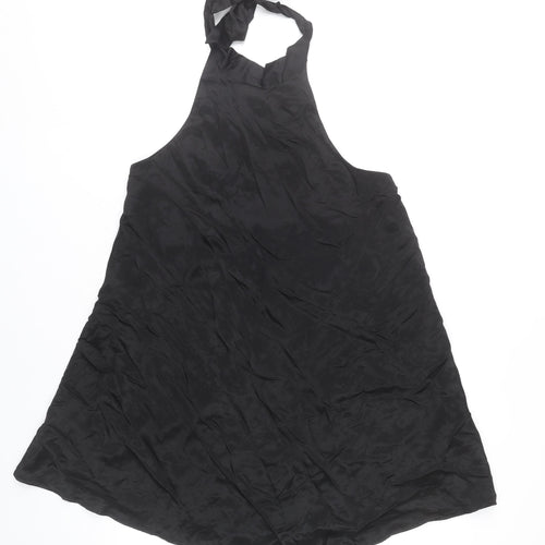 Zara Women’s Black Halter A-Line Dress Size 8 Viscose Knee Length