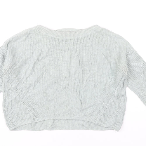Express Women’s Grey Knit Pullover Jumper Size S Long Sleeve