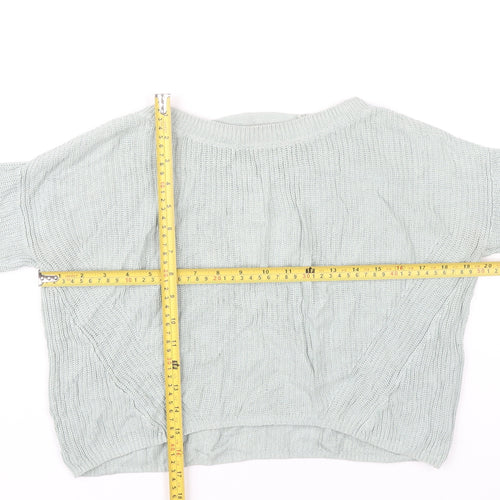 Express Women’s Grey Knit Pullover Jumper Size S Long Sleeve