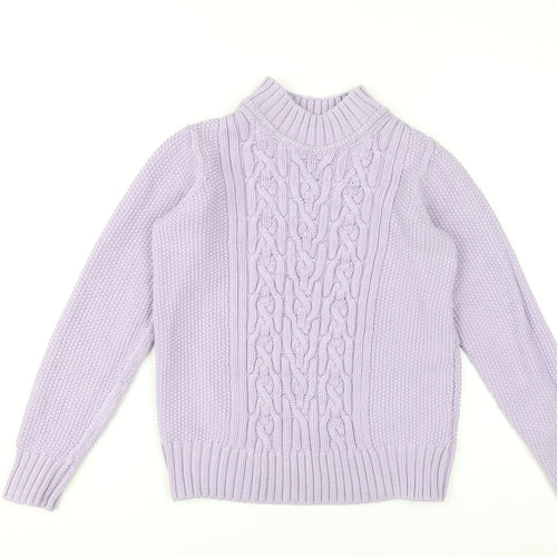 Marks and Spencer Women’s Purple Cable-Knit Jumper Size 6
