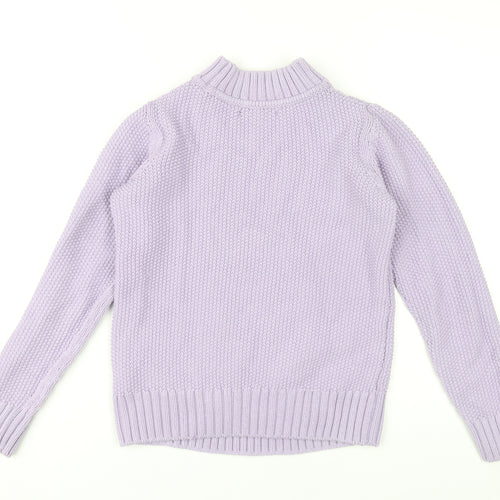 Marks and Spencer Women’s Purple Cable-Knit Jumper Size 6
