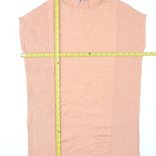 Oliver Bonas Women’s Beige Tunic Jumper Size 10 Sleeveless Knit