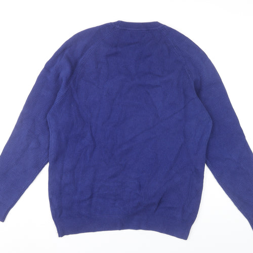 Next Men’s Blue Cotton Knit Crew Neck Jumper Size L