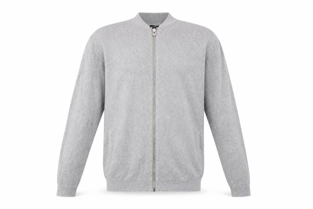 Burton Menswear London Men's Grey XS Full Zip Knit Jumper