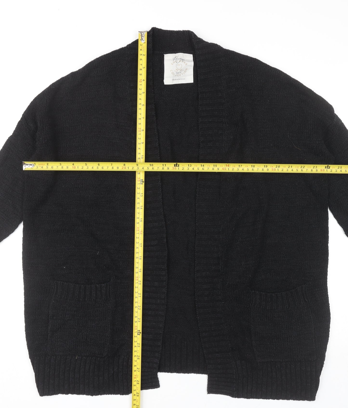 Havana Knitwear Collection Womens Black Size S Cardigan Jumper