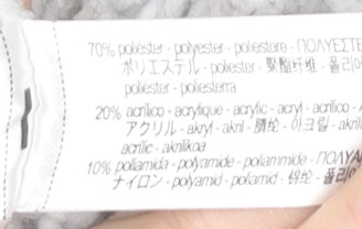 Zara Girls Grey Knit Button Cardigan Jumper 11-12 Years V-Neck Long Sleeve