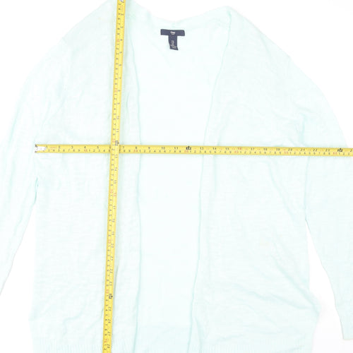Gap Women’s Blue Cardigan L Long Sleeve Knit Cotton Blend