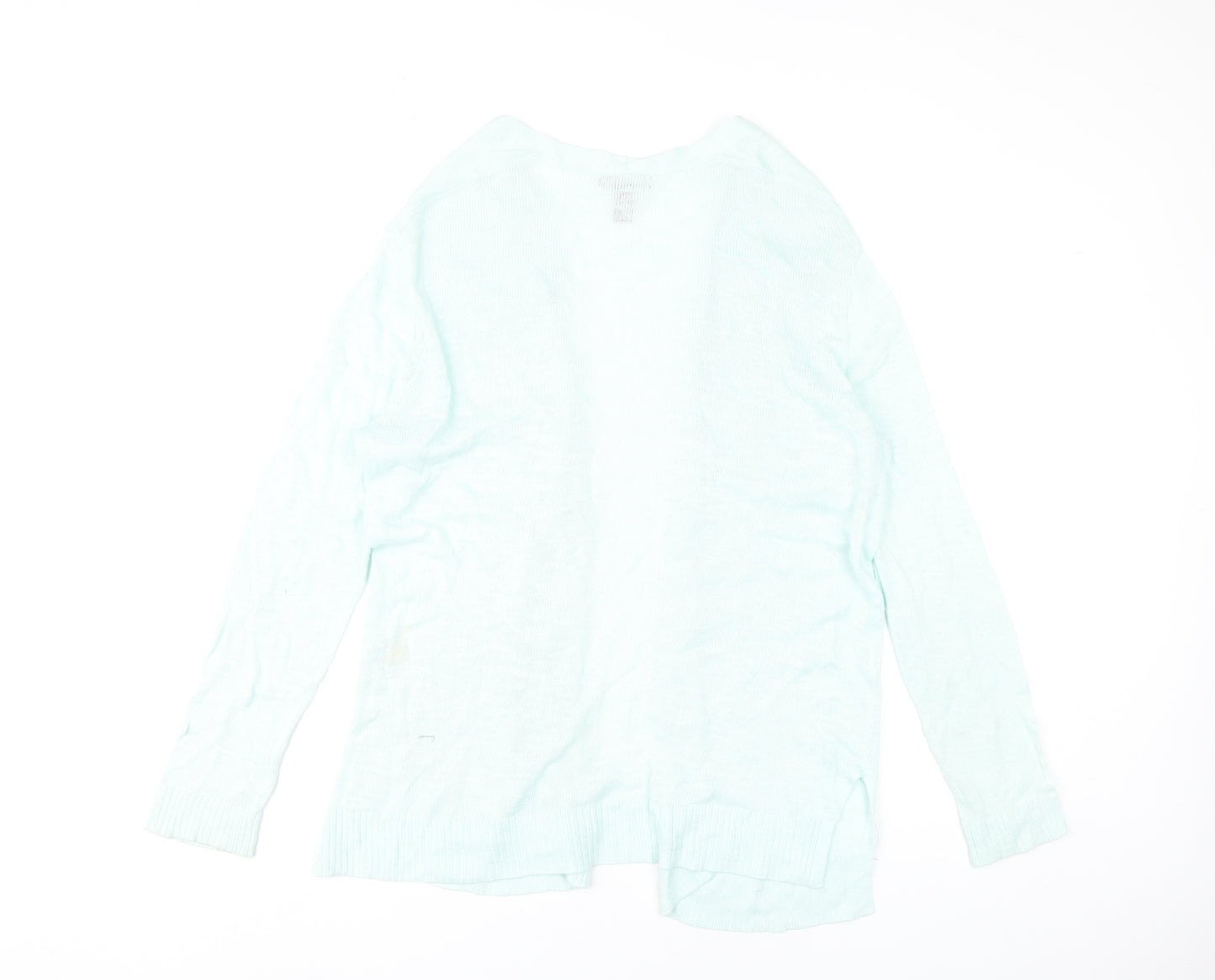 Gap Women’s Blue Cardigan L Long Sleeve Knit Cotton Blend