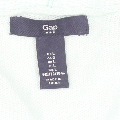 Gap Women’s Blue Cardigan L Long Sleeve Knit Cotton Blend