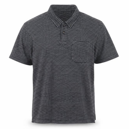 Red Herring Men’s Black Striped Cotton Polo Shirt Size L
