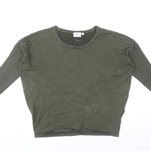 Saint Tropez Womens Green XS Pullover Jumper 3/4 Dolman Sleeve