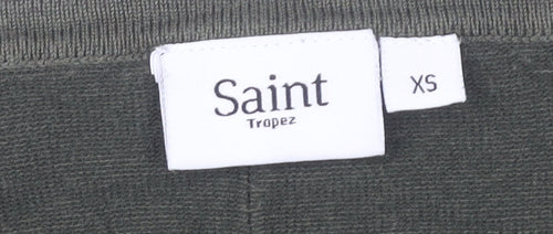 Saint Tropez Womens Green XS Pullover Jumper 3/4 Dolman Sleeve