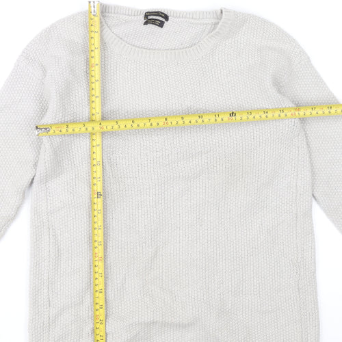 Massimo Dutti Womens Grey Cardigan Jumper Size 12 Long Sleeve Knit