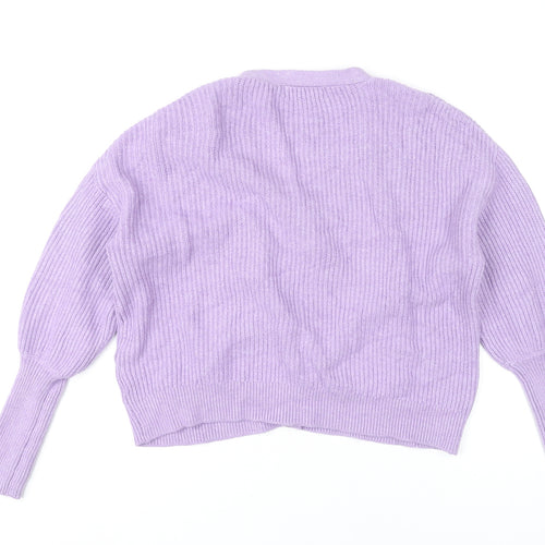 Marks and Spencer Womens Purple Cable Knit Cardigan M