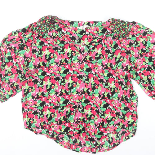 Next Women's Multicoloured Floral Viscose Tunic Blouse UK 16
