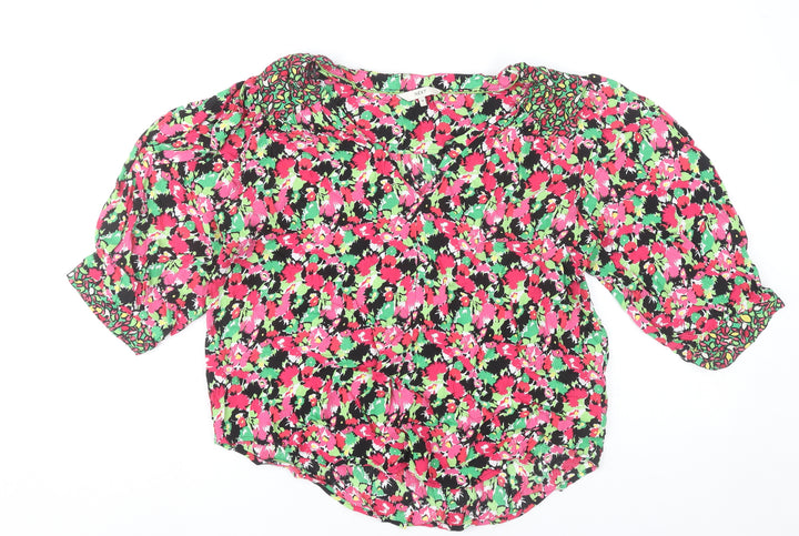 Next Women's Multicoloured Floral Viscose Tunic Blouse UK 16