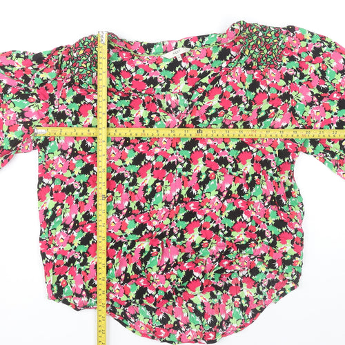 Next Women's Multicoloured Floral Viscose Tunic Blouse UK 16