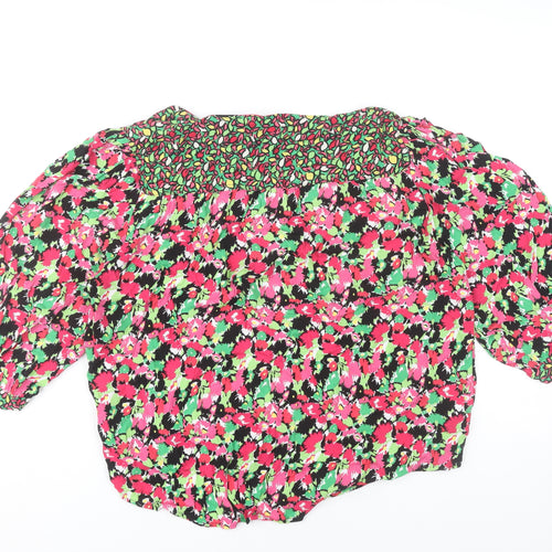 Next Women's Multicoloured Floral Viscose Tunic Blouse UK 16