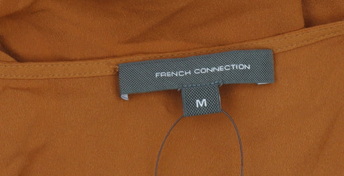 French Connection Women’s Orange Sleeveless V-Neck Blouse Size M