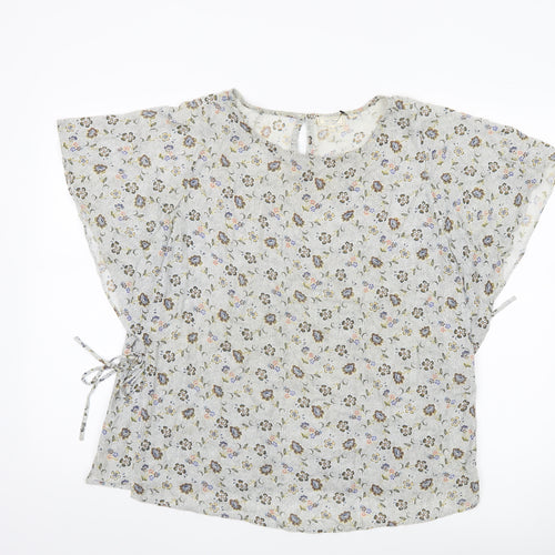Fat Face Womens Ivory Floral Tunic Blouse Size 12 Viscose