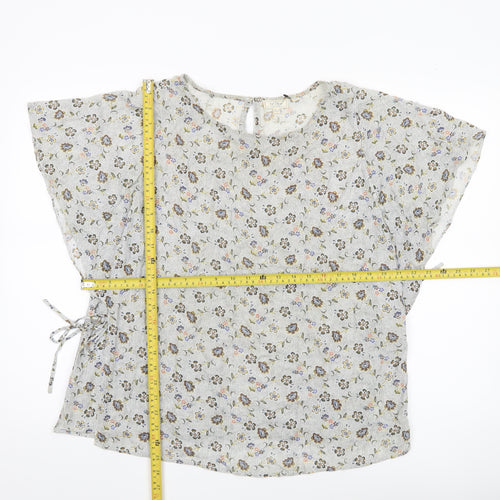 Fat Face Womens Ivory Floral Tunic Blouse Size 12 Viscose
