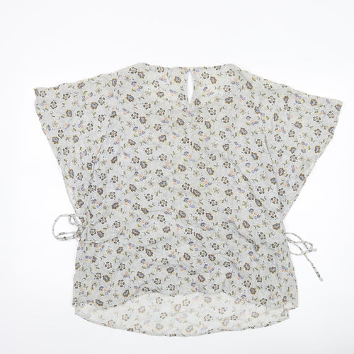 Fat Face Womens Ivory Floral Tunic Blouse Size 12 Viscose