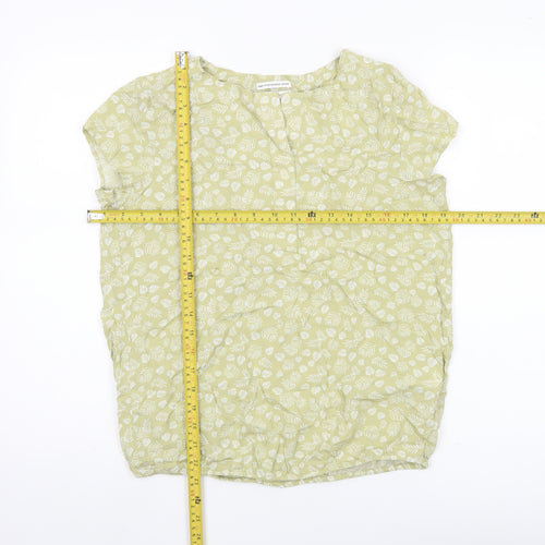 Tom Tailor Women’s Green Floral Viscose Tunic Blouse Size 6