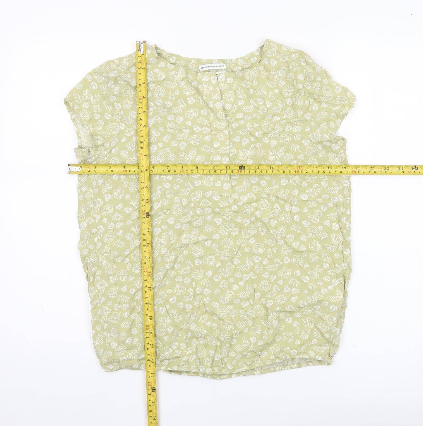 Tom Tailor Women’s Green Floral Viscose Tunic Blouse Size 6