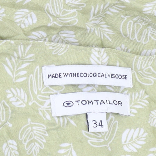 Tom Tailor Women’s Green Floral Viscose Tunic Blouse Size 6