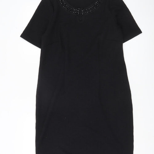Marks and Spencer Women’s Black Beaded Sheath Dress Size 12