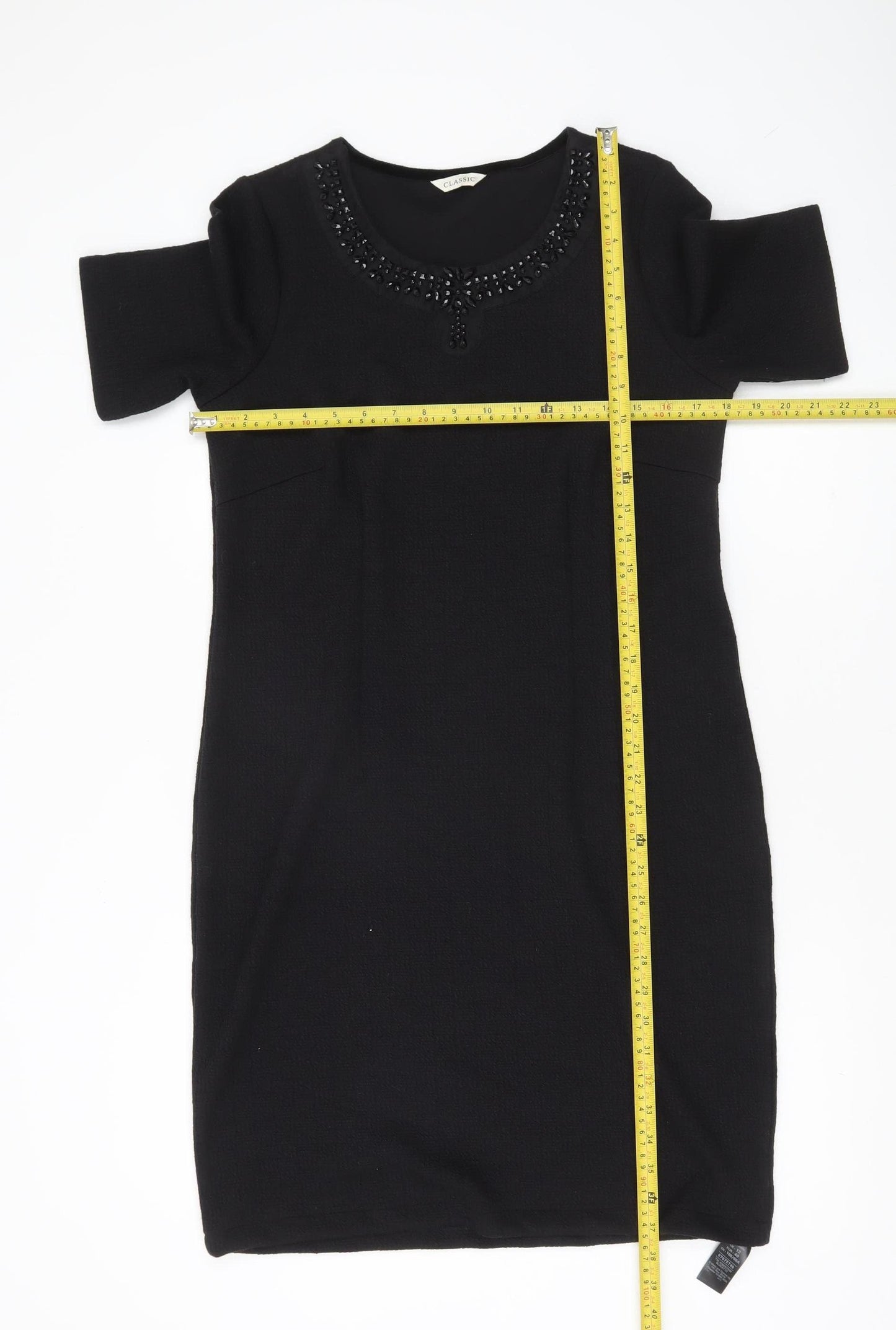 Marks and Spencer Women’s Black Beaded Sheath Dress Size 12