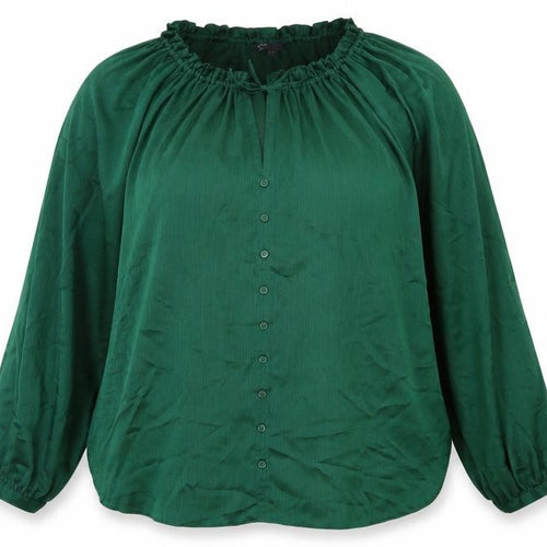 Friends Like These Women’s Green Size 20 Blouse Long Sleeve Button Front