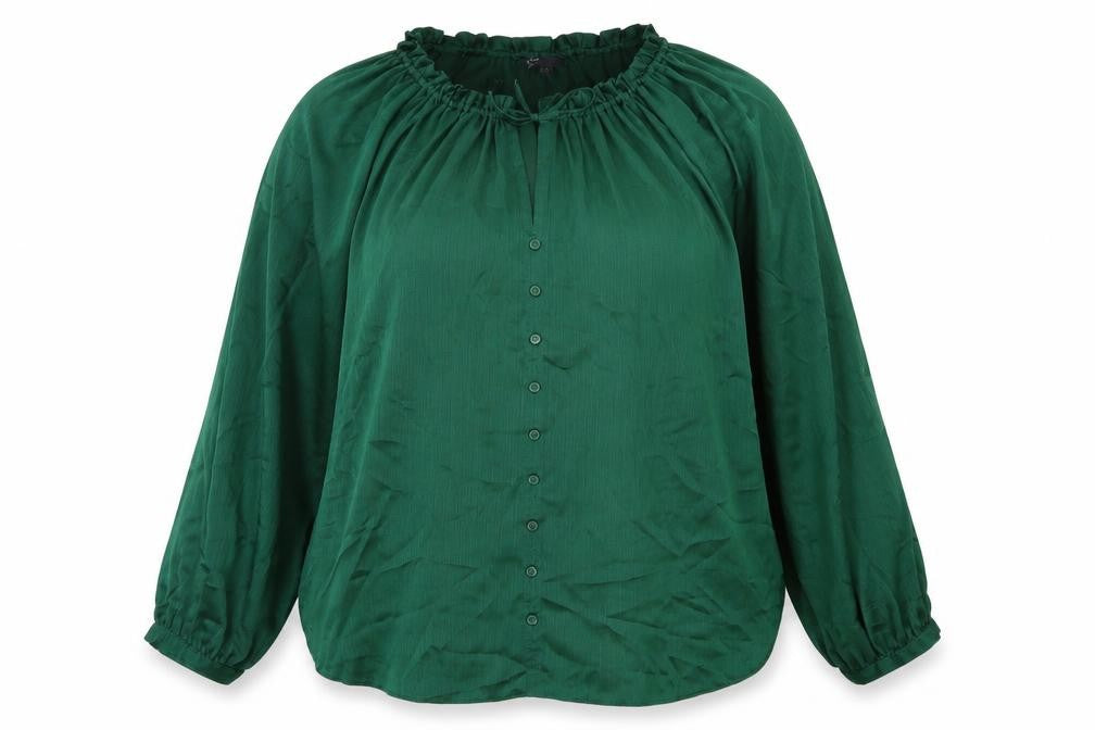 Friends Like These Women’s Green Size 20 Blouse Long Sleeve Button Front