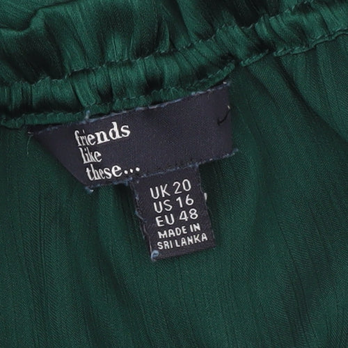 Friends Like These Women’s Green Size 20 Blouse Long Sleeve Button Front