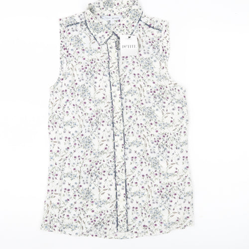 Next Petite Womens Multicoloured Floral Sleeveless Blouse UK 6