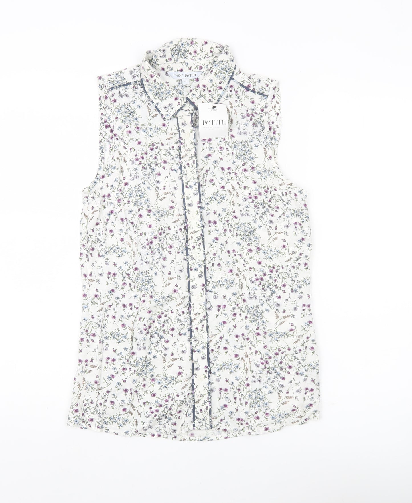 Next Petite Womens Multicoloured Floral Sleeveless Blouse UK 6