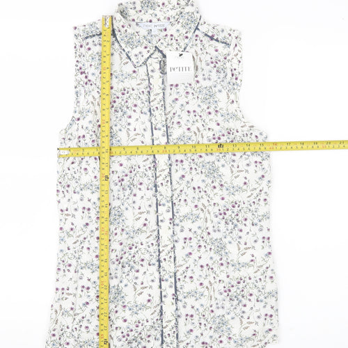 Next Petite Womens Multicoloured Floral Sleeveless Blouse UK 6